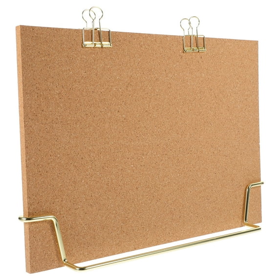 HOMEMAXS Creative Desktop Cork Board Stand Corkboard Poster for Office White