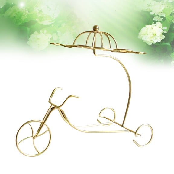 Creative Wine Glass Rack Iron Holder for Bottle Display Home Bar Decoration Golden 6.3 Inches