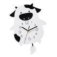 thumbnail image 1 of Cute Cow Wall Clock Animal Acrylic Wall Clock Silent Battery Operated Wall Clock With Swing Tail Pendulum For Living Room Bedroom Home Decor, 1 of 8