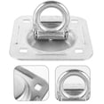 thumbnail image 1 of HOMEMAXS  D Rings Heavy Duty Recessed Pulls for Cabinets Flush Hatch Latch Silver, 1 of 8