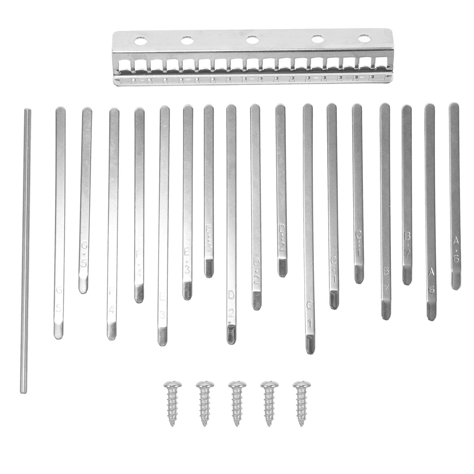 HOMEMAXS DIY 17-keys Thumb Piano Kalimba Accessories Finger Child Silver