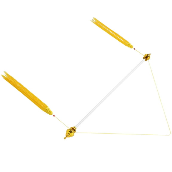 HOMEMAXS DIY Horizontal Silk Banner Pole Double Tassels Commend Banner Hanging Pole