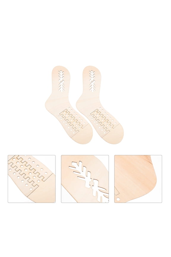 DIY Sock Blocker for Handmade Socks Use Brown Synthetic Materials with Smooth Surface and Edges 1 Pair