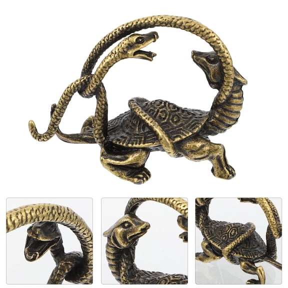 VERDANVERSE Snake Figurine Decor Bronze 1Pcs