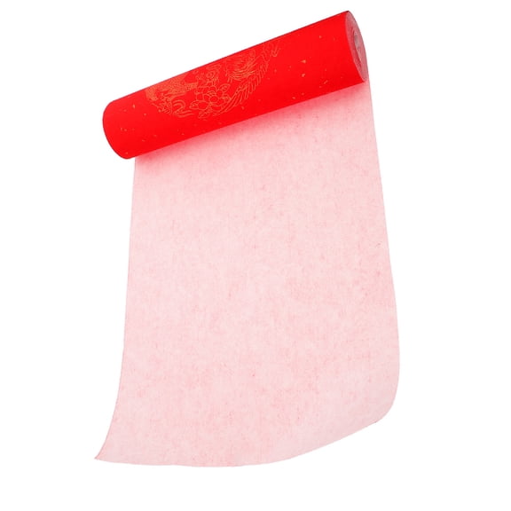 Minkissy Calligraphy Practice Red Paper for Chinese Calligraphy Supplies 1 Roll 78.7x13.4x0.04In