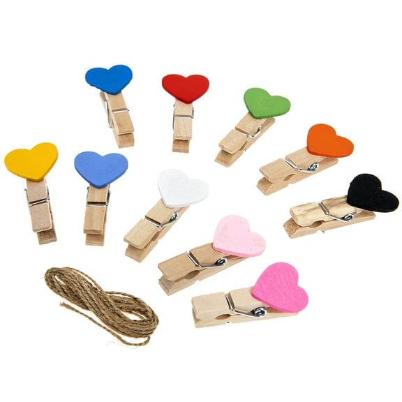 Mini Wooden Clothespins for Hanging Photos, Displaying Clothes, Crafts, and Home or Office Decoration - Multipurpose Small Decorative Clips