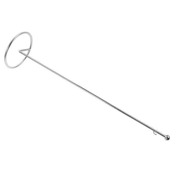 Minkissy Office Desk Flagpole Stainless Steel Flag Display Silver 1Pcs