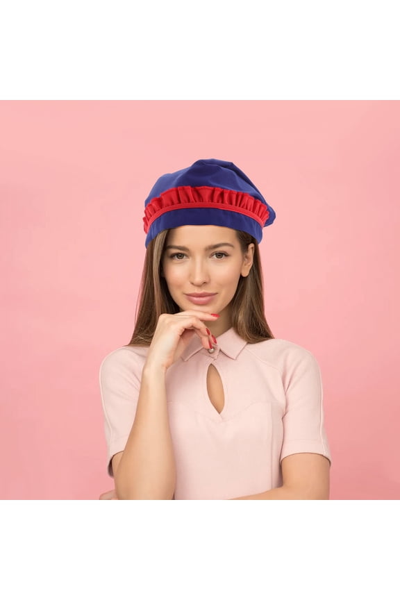 Decorative Kitchen Headscarf for Women Chef Hair Accessories Lace Trim Wrap for Cooking Baking