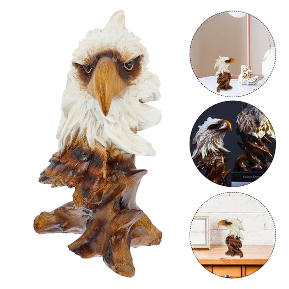 Decorative Resin Craft Simulation Eagle Head Ornaments Office Decoration Dad