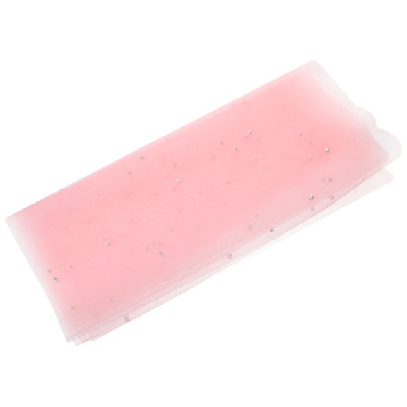 WEUVEB Pink Mesh Table Runner for Dining Table Decoration, Cuttable Foldable