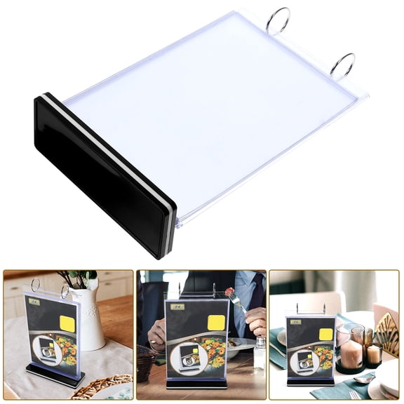HOMEMAXS Desktop Menu Storage Stand Poster Stand Restaurant Menu Holder Display Stand with Base Size A5