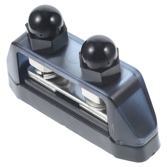 Terminal Bus Bar with Protective Cover for Car Use Black Metal and Plastic 48v