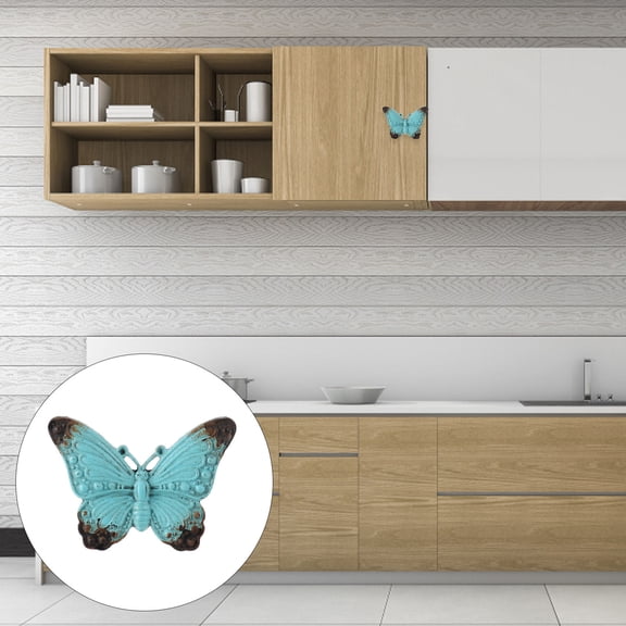 Door Handle Wardrobe Handles Butterfly Drawer Knob Pull Child