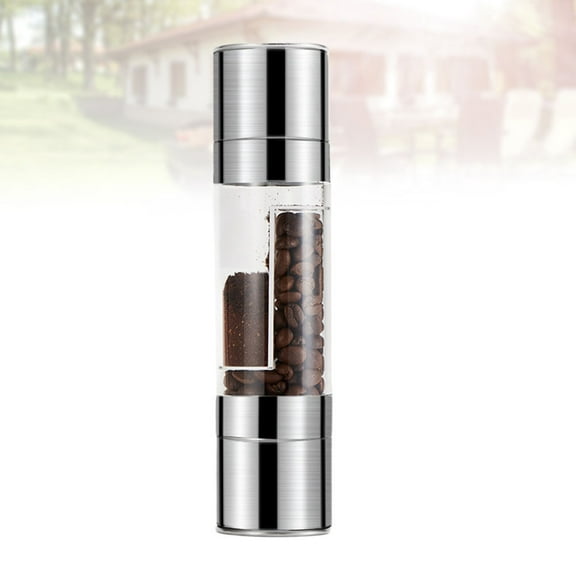 Double Head Spice Pepper Crusher Grinder Shaker Travel Silver
