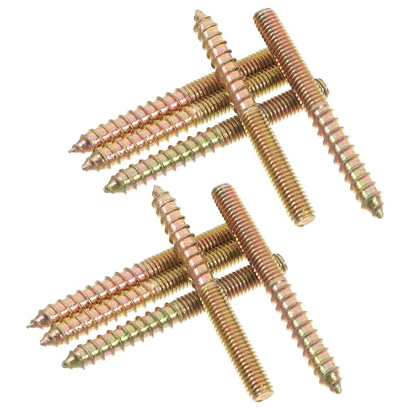 Double Headed Self Tapping Screw for Furniture Replacement 2pcs Steel Double Ended Bolt