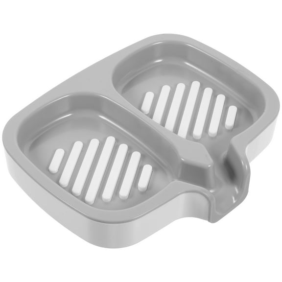 HOMEMAXS Double Layer Soap Bar Dishes Cup Double Layer Soap Dish 18.00X14.50X3.00CM
