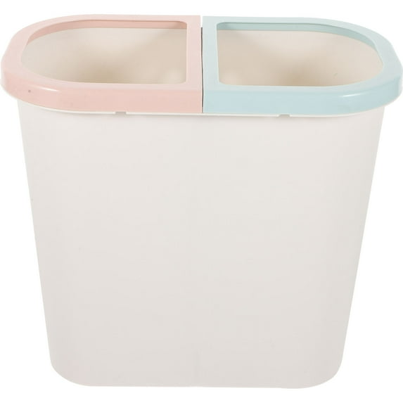 Brown Plastic Trash Can with Big Opening for Storage in Home Office or School 7.5 Gallons