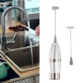 thumbnail image 1 of Double-layer Electric Milk Frother Handheld Stainless Steel Milk Maker Drink Mixer For Coffee Latte Cappuccino Hot Chocolate, 1 of 8