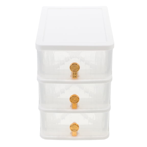 HOMEMAXS  Drawer Storage Box Makeup Pallets Organizers and Compartment Office White