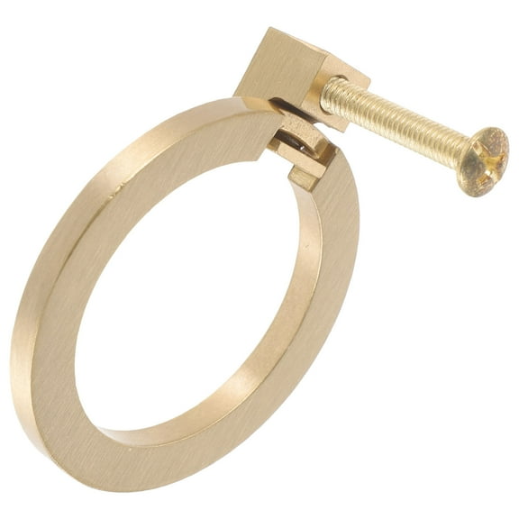 HOMEMAXS  Dresser Ring Handles Knob Rounded Brushed Gold Cabinet Knobs Golden