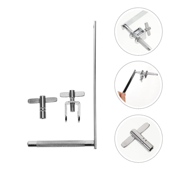 OULII Drum Cowbell Mount Metal Silver 1Pack