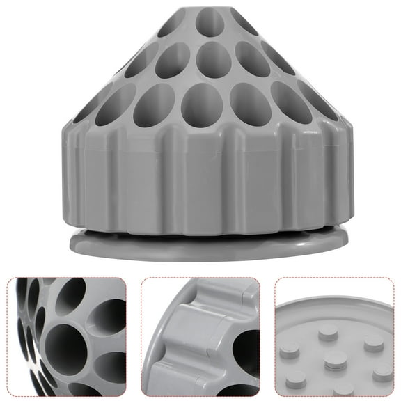 HOMEMAXS Durable ABS Drill Case for Grinding Bits Storage, SpaceSaving Grey Tool Storage Box, 1pc