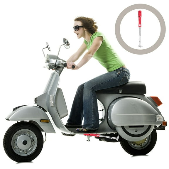 Minkissy Motorcycle Kickstand Red 1 Set 11.4X3.1X1.6In Aluminum Alloy