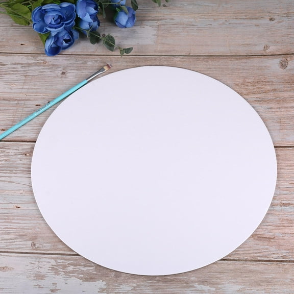 Durable Canvas Panels for Painting White Artist Canvas Boards Suitable for All Media 6PCS Round 15CM