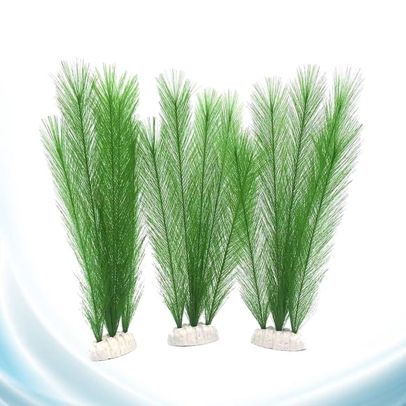VERDANVERSE Fish Tank Plants Decoration Green Plastic Aquarium Plants 3Pack