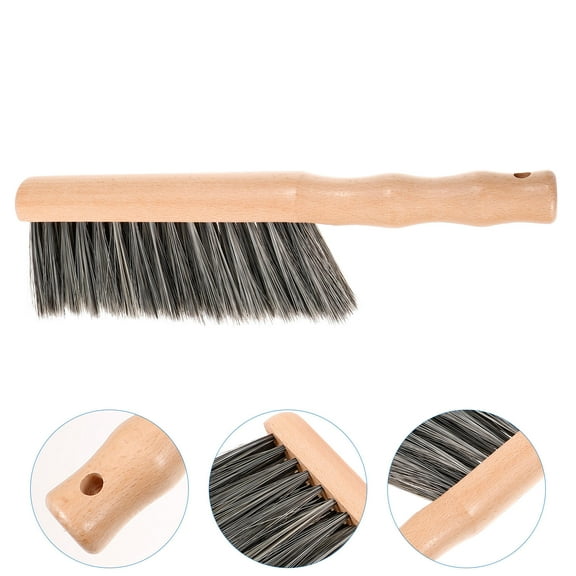 HOMEMAXS Durable Wood and PET Fireplace Brush for Daily Use with Soft Bristles and Ergonomic Handle Assorted Color