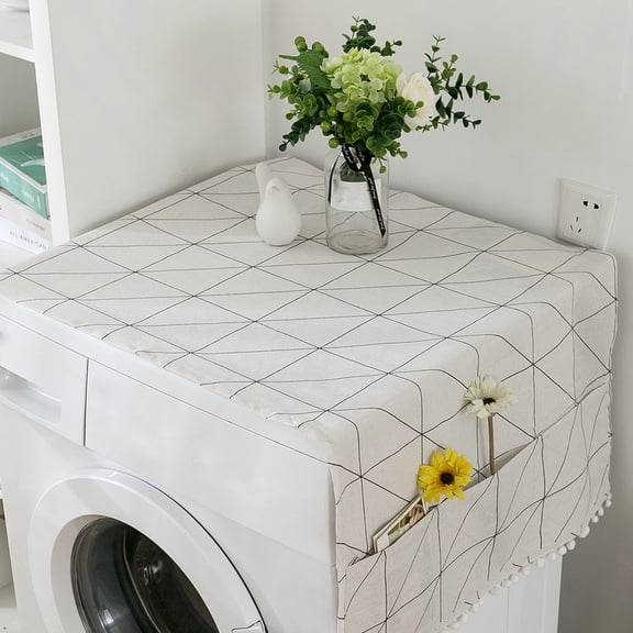 Dust Cover Towel Washing Machine Cloth Top Refrigerator Refrigerators Office White