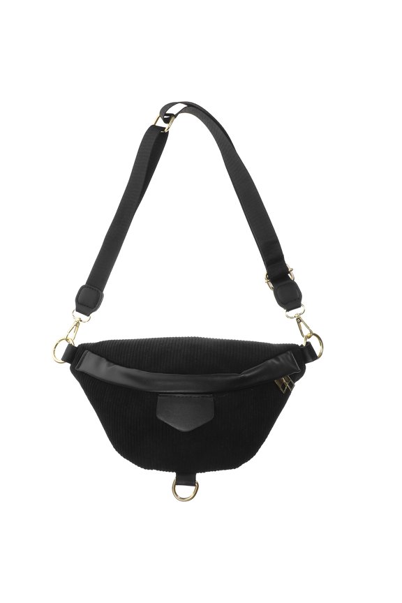 Dustproof Drawstring Bag Corduroy Chest Fanny Pack Outdoor Running Waist