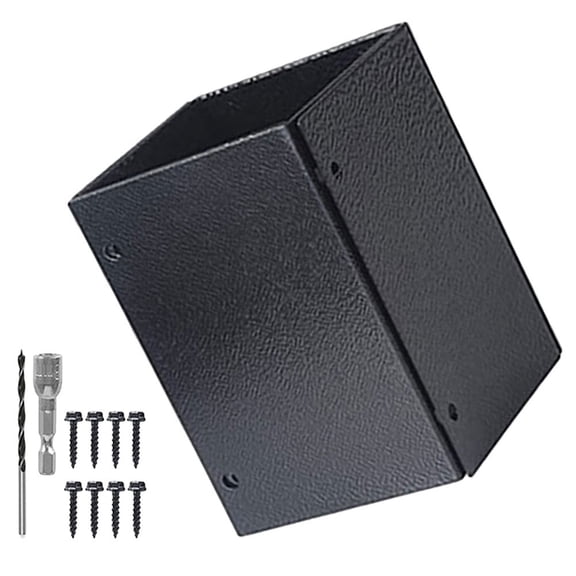 HOMEMAXS Duty Post Protector Skid-proof Post .70X8.50X8.50CM Black