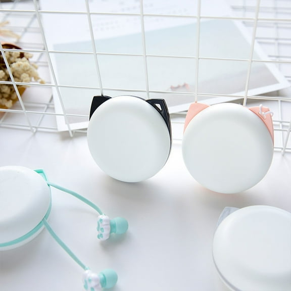 Earphones for Children Cartoon Headset with Storage Case Buds Earbuds Girl Student