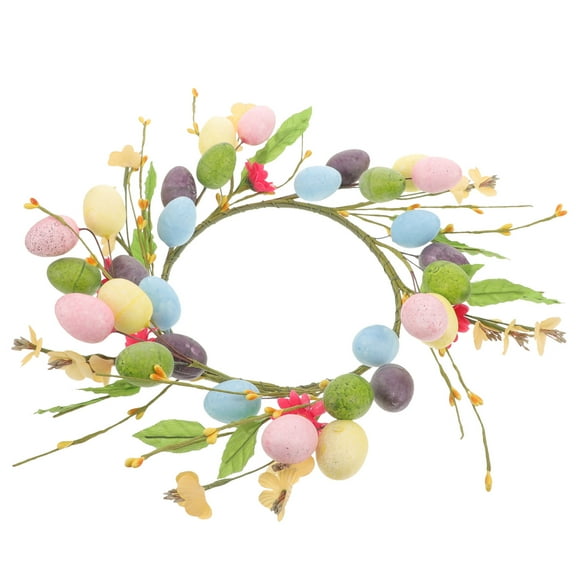 HOMEMAXS Easter Egg Wreath Decorative Egg Wreath Simulated Foams Egg Wall Wreath Ornament