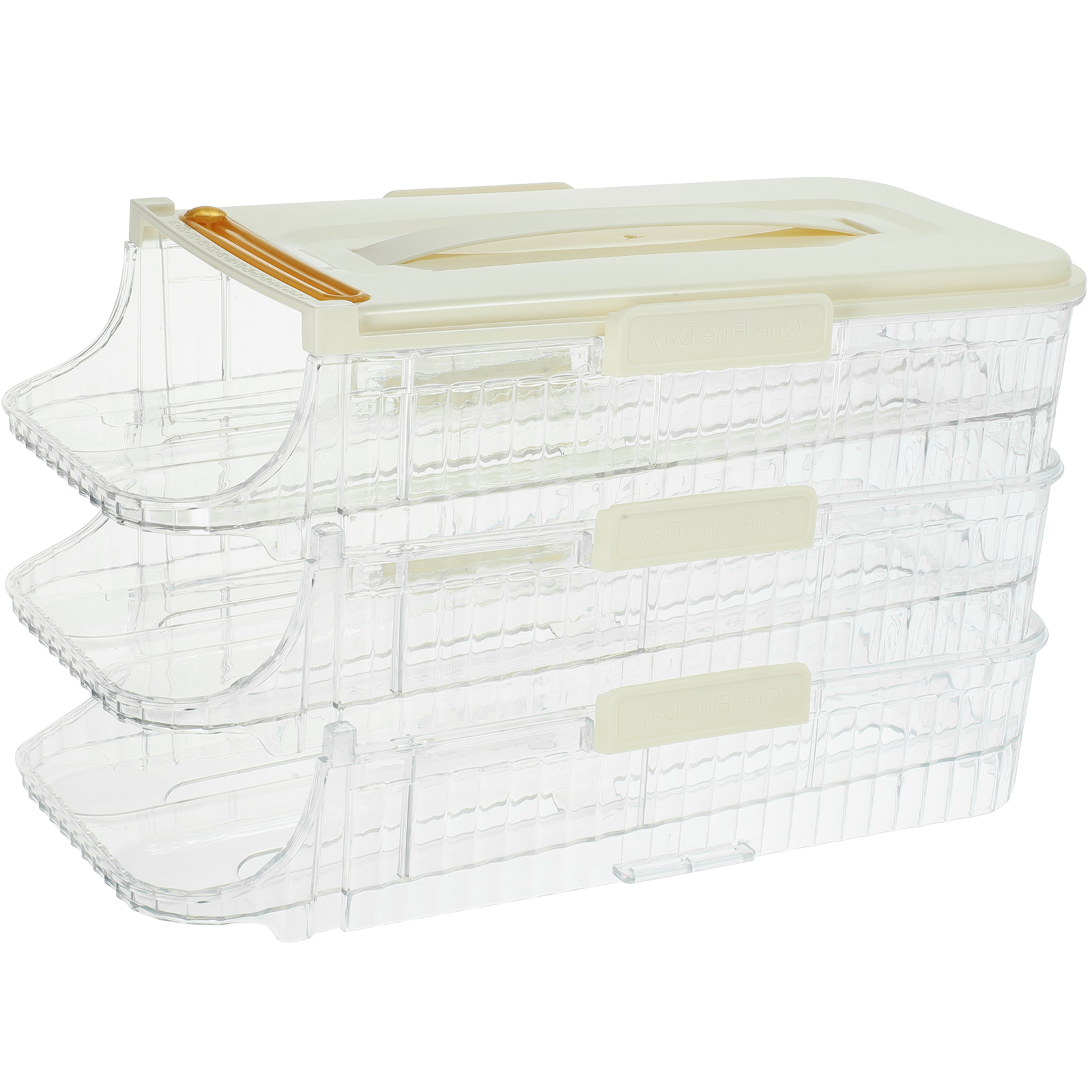 HOMEMAXS Egg Holder Fridge Egg Box Refrigerator Fridge Egg Dispenser Egg Container(3 Layers)