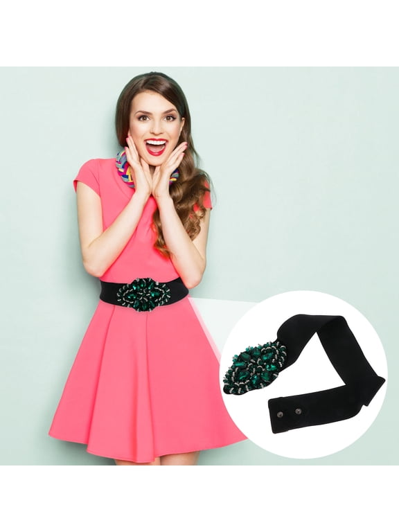 Women's Elegant Elastic Waistband Cummerbund Belt for Miss - Stylish and Comfortable Waist Accessory