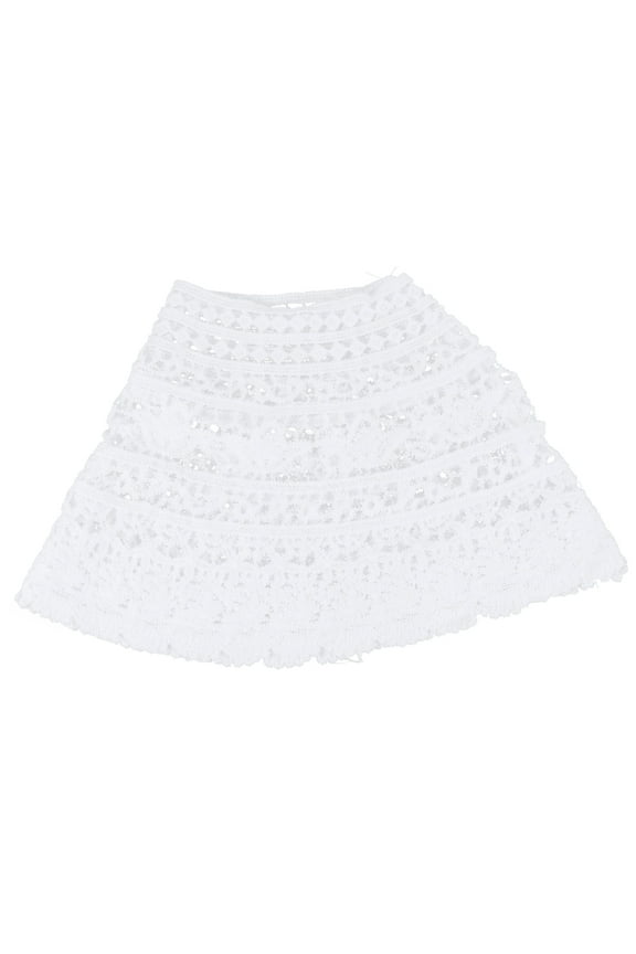 Elegant Women Shoulder Cape with Beautiful Arc Design and Air Permeability Made of Nylon Yarn White