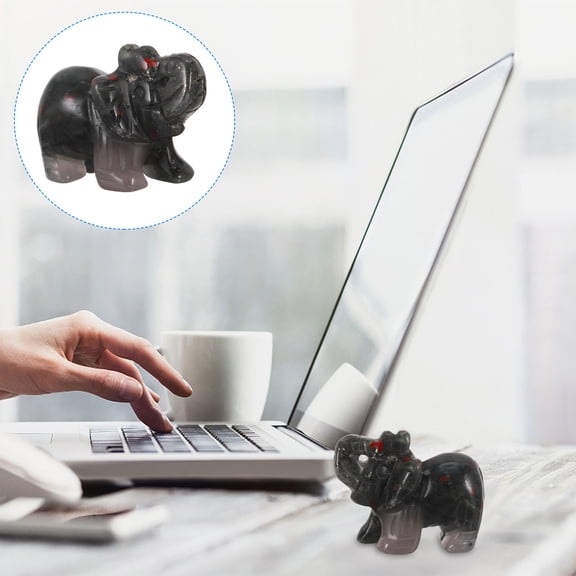 HOMEMAXS Elephant Ornaments Decor Gemstone Figurines Sculpture Office