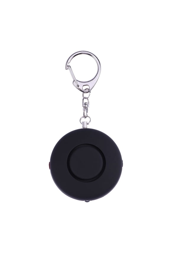 Emergency Alarms Round Electronic Personal Safety Loud Panic Security Keychain Alarm Anti-Attack Sensors (Black)