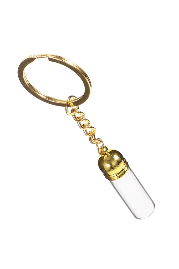 Empty Glass Bottle Pendant Essential Oil Bottle Key Chain Perfume Bottle Key Chain