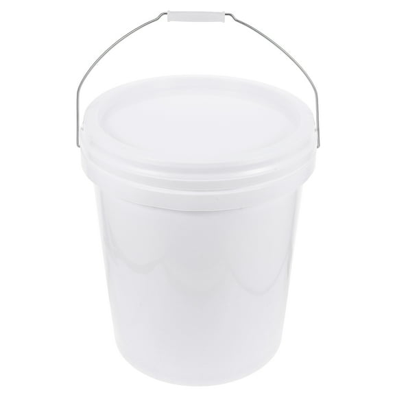 HOMEMAXS Empty Paint Cans Plastic Barrel 38.50X34.50X34.50CM White