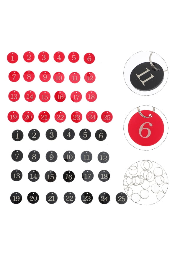 HOMEMAXS Round Engraved Number Tags Key Holder for Fitness, and Stylish Numbered Keychain Accessories
