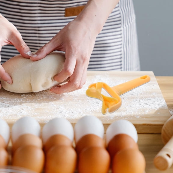 Ergonomic Yellow Dumpling Skin Cutter for Decoration Made of PP Ideal Kitchen Tool 7.5 inches