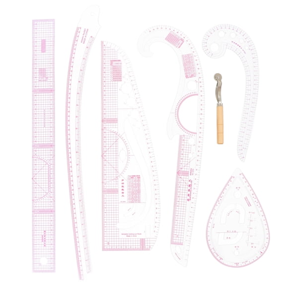 HOMEMAXS Fabric Marking Pens with Proofing Plate and Sewing Ruler Set 60x5x0.1CM for Accurate Tailoring and Sewing Projects