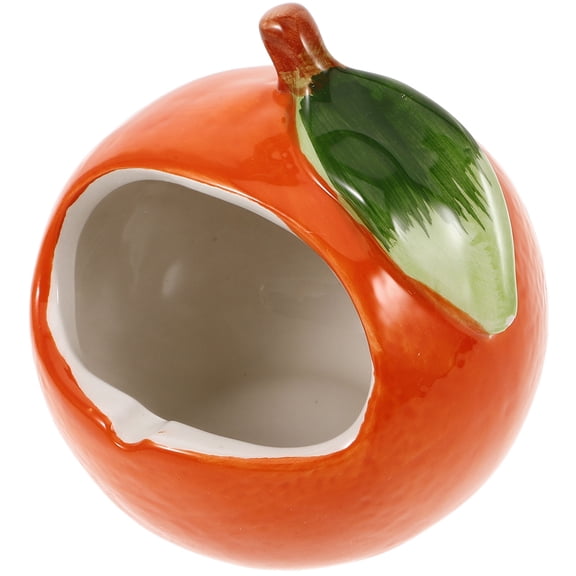 VERDANVERSE Planter Ornaments Orange Shape Flowerpot Resin Holding Cactus Plants Home Decoration 1Pcs
