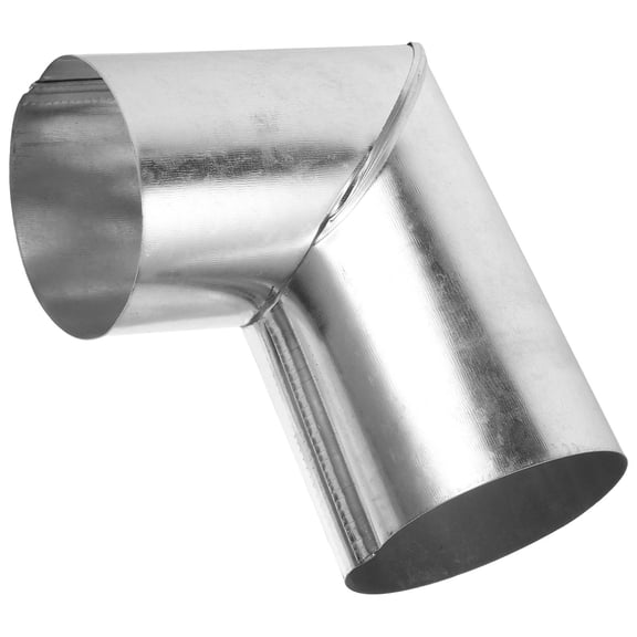 HOMEMAXS Flexible 90 Degree Chimney Flue for Home with Stainless Steel Material Silver Color Fits Kitchen Exhaust Needs 7.5 Inches