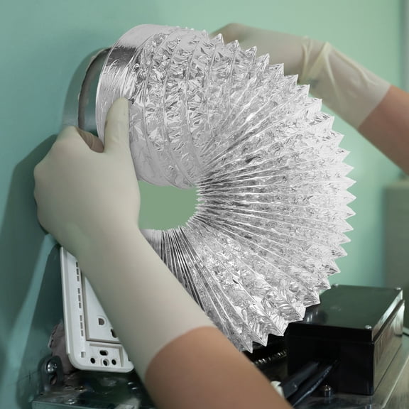 HOMEMAXS Flexible Silver Aluminum Foil Tube for Kitchen Use Telescopic Design Enhances Ventilation 6