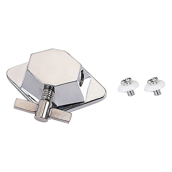 HOMEMAXS Floor Tom Leg Bracket Durable Metal Drum Base Plate Drum Rack Percussion Part (Silver)