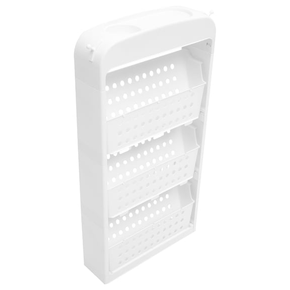 Minkissy 1Pack Floor Bookshelf 70.5x36.0x11.0in White Plastic Study Bookshelf for Home